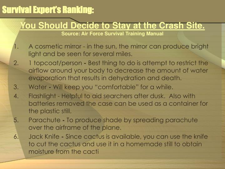 survival expert s ranking