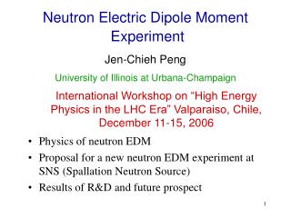 Neutron Electric Dipole Moment Experiment