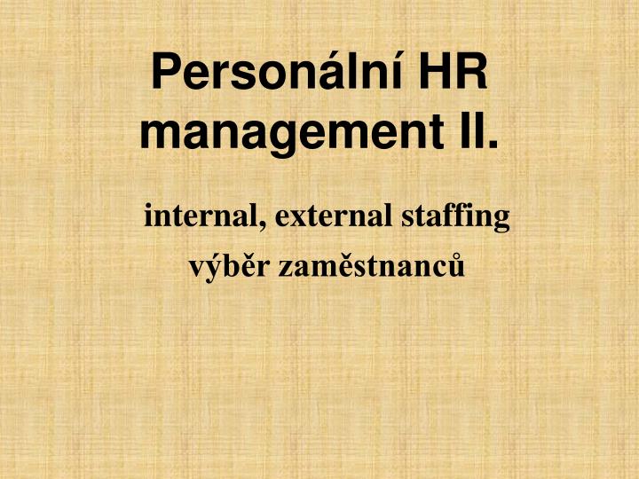 person ln hr management ii