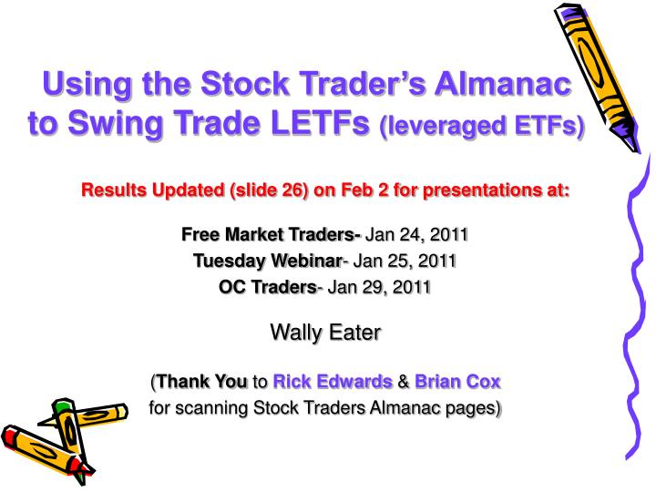 using the stock trader s almanac to swing trade letfs leveraged etfs