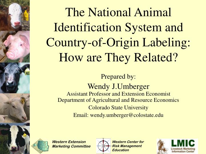 the national animal identification system and country of origin labeling how are they related