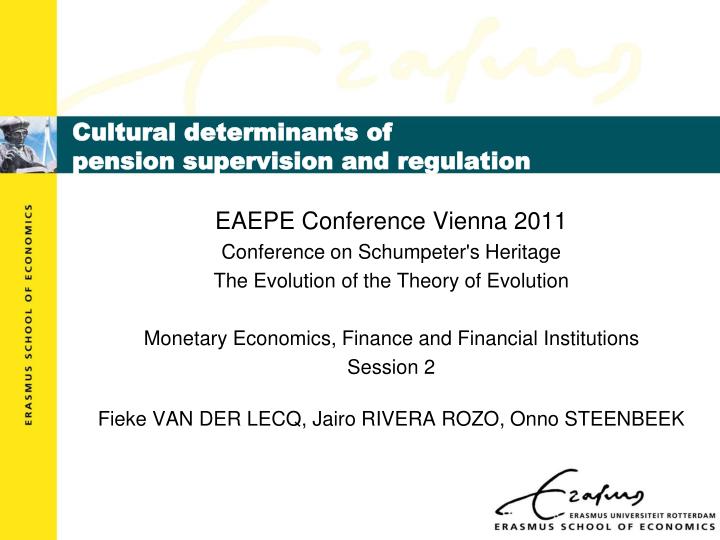 cultural determinants of pension supervision and regulation