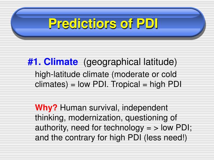 predictiors of pdi