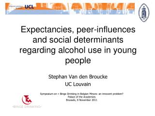 Expectancies, peer-influences and social determinants regarding alcohol use in young people