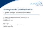 Underground Coal Gasification: - slide 1