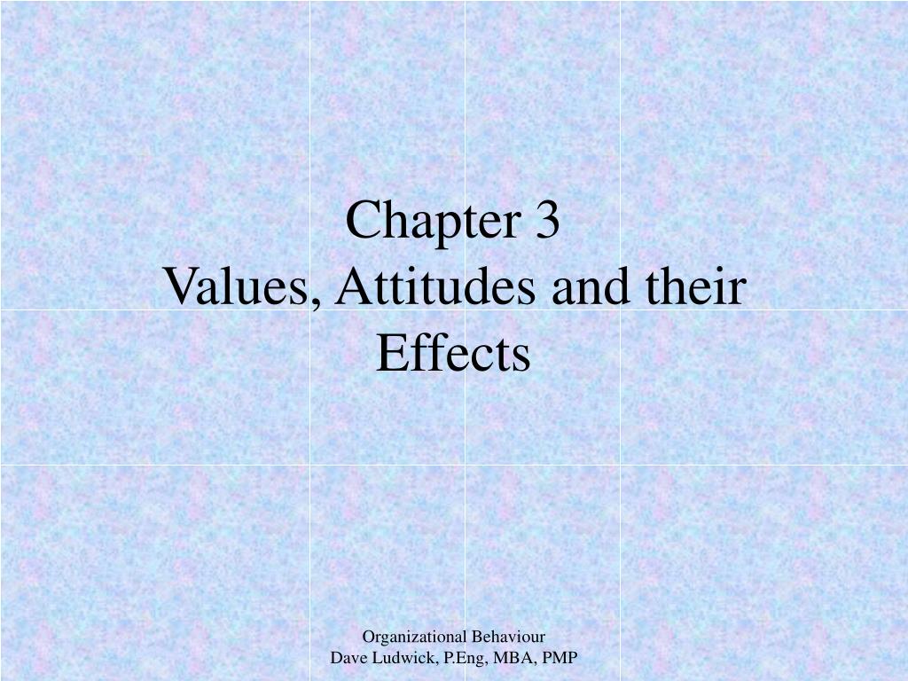 PPT - Chapter 3 Values, Attitudes and their Effects PowerPoint ...