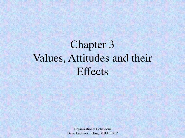 chapter 3 values attitudes and their effects