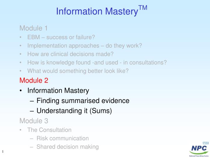 information mastery tm