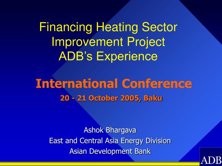financing heating sector improvement project adb s experience