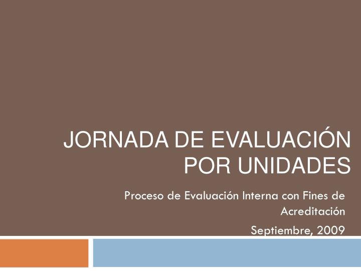 jornada de evaluaci n por unidades