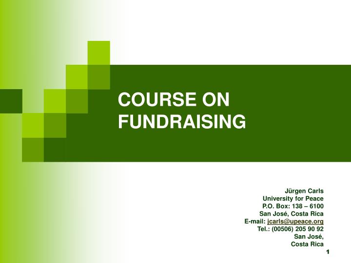 course on fundraising