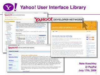 Yahoo! User Interface Library