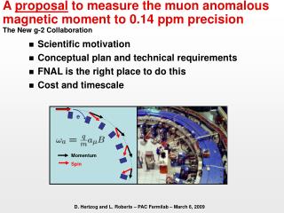 Scientific motivation Conceptual plan and technical requirements