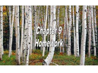 Chapter 9 Homework