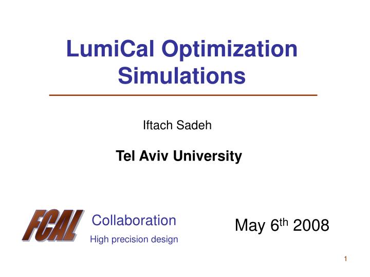 lumical optimization simulations