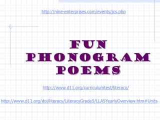 Fun Phonogram Poems