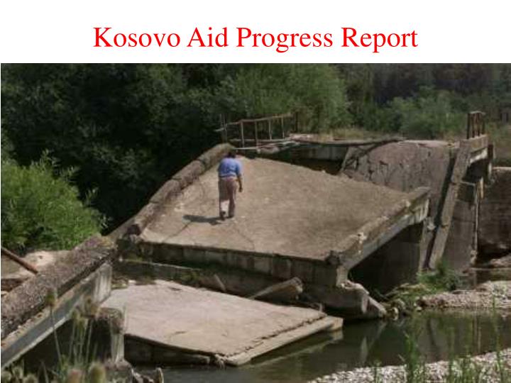 kosovo aid progress report