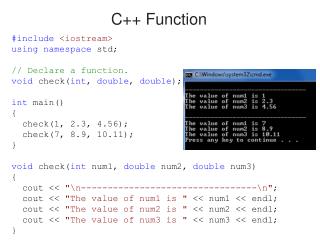C++ Function