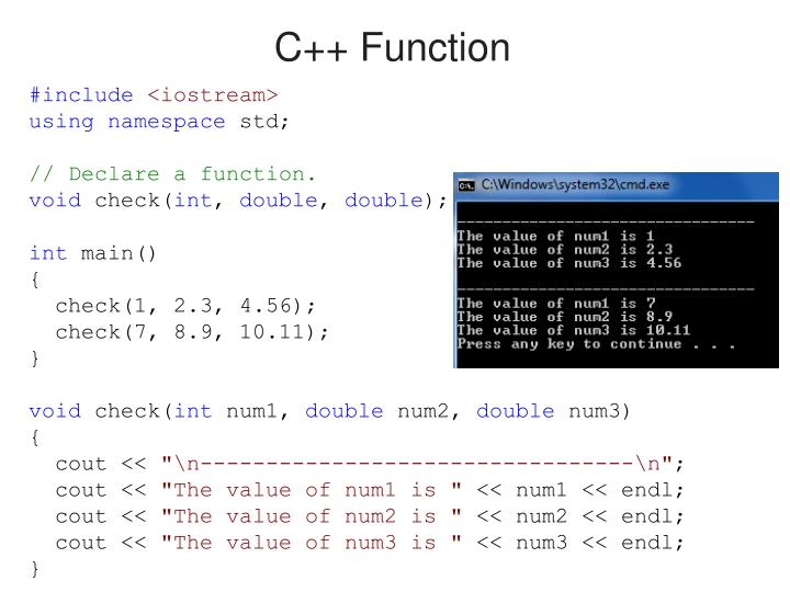 c function