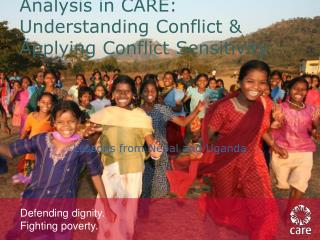 Analysis in CARE: Understanding Conflict &amp; Applying Conflict Sensitivity