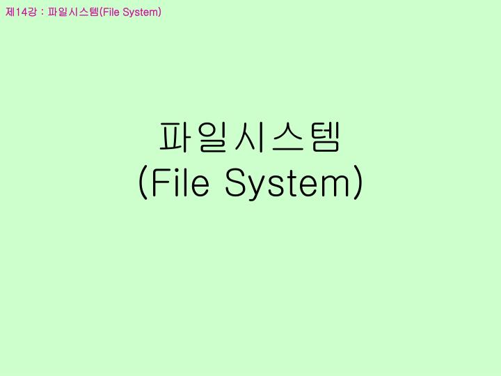 file system