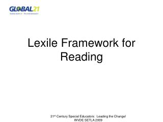 Lexile Framework for Reading