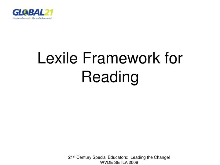 lexile framework for reading