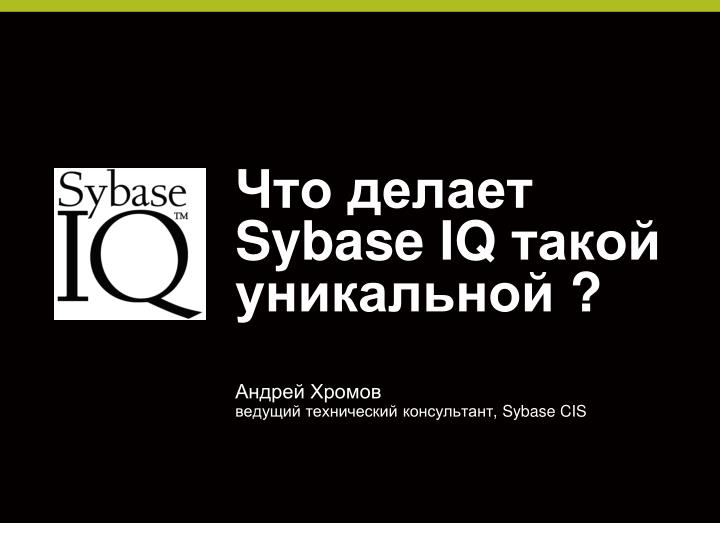 sybase iq