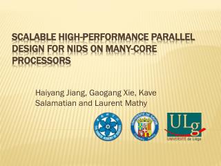 Scalable High-Performance Parallel Design for NIDS on Many-Core Processors