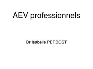aev professionnels