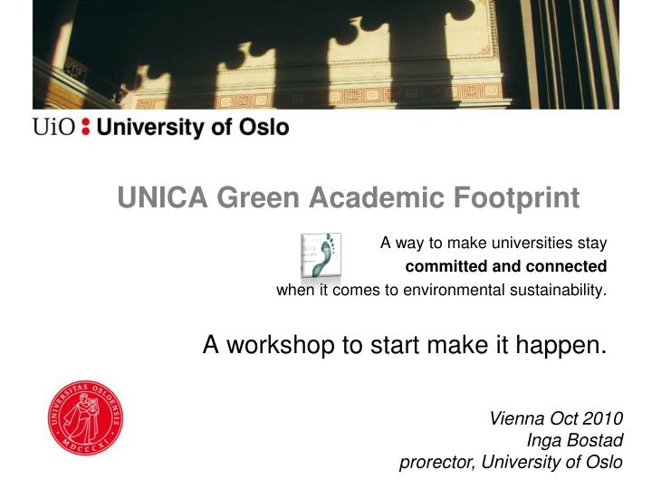 unica green academic footprint
