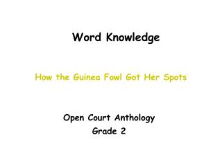 Word Knowledge