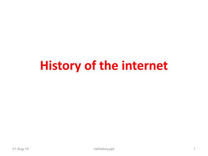 history of the internet