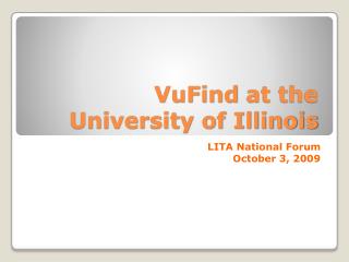 VuFind at the University of Illinois