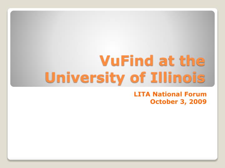 vufind at the university of illinois