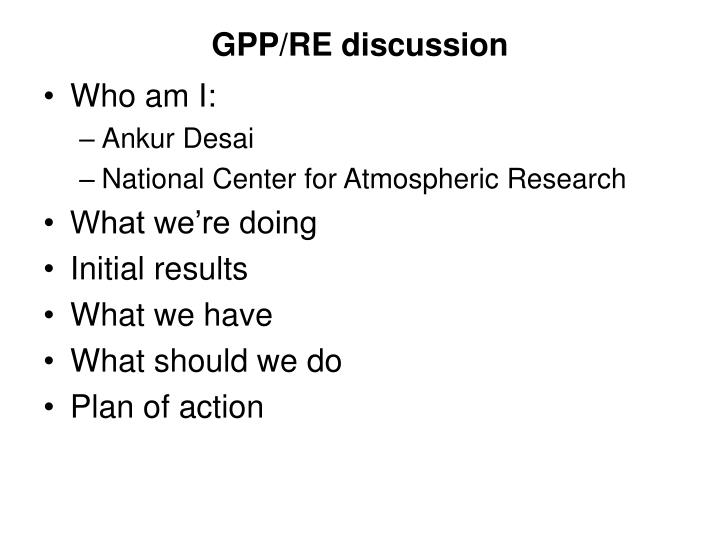 gpp re discussion