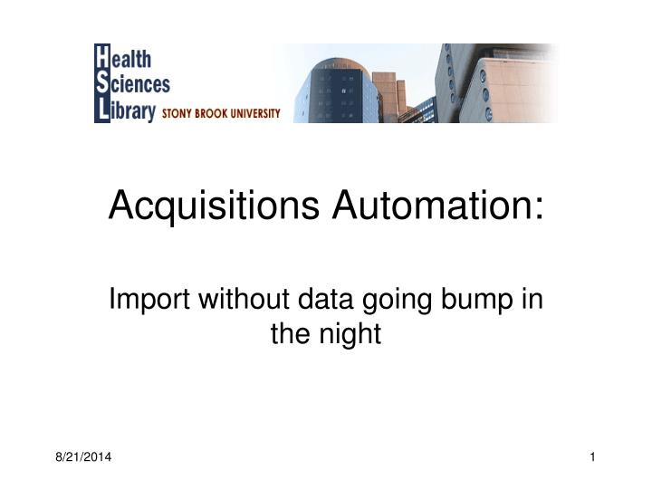 acquisitions automation