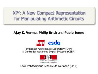 XP 2 : A New Compact Representation for Manipulating Arithmetic Circuits