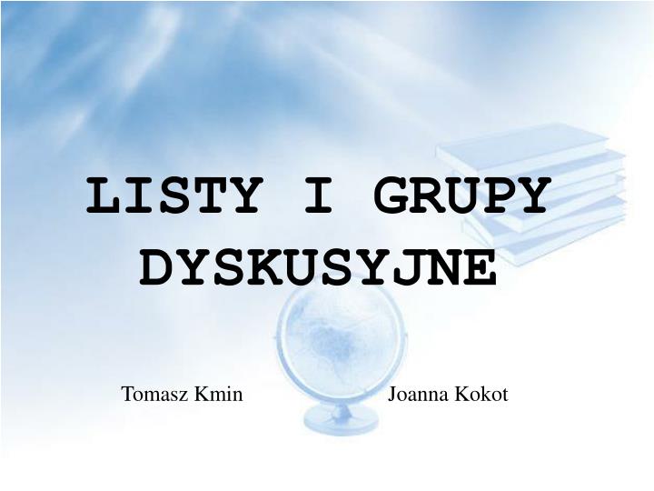 listy i grupy dyskusyjne