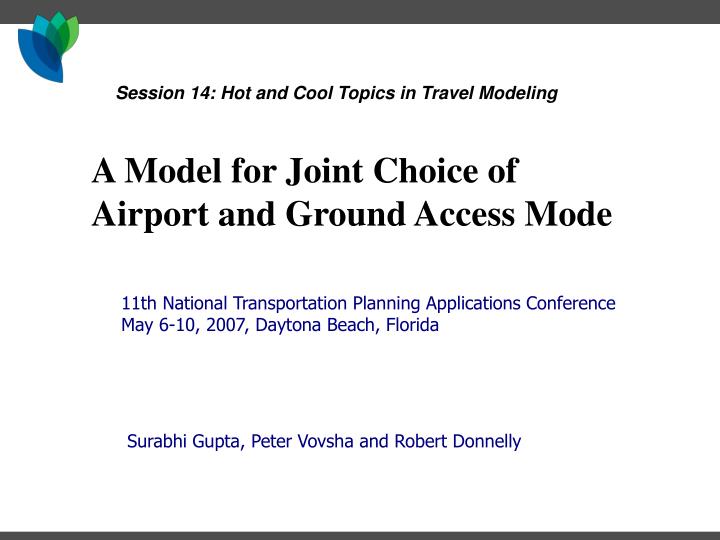 a model for joint choice of airport and ground access mode
