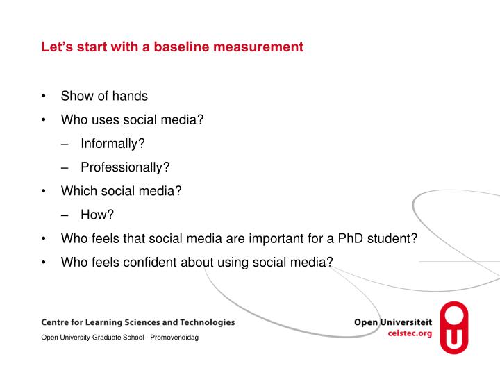 let s start with a baseline measurement