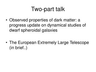 Two-part talk