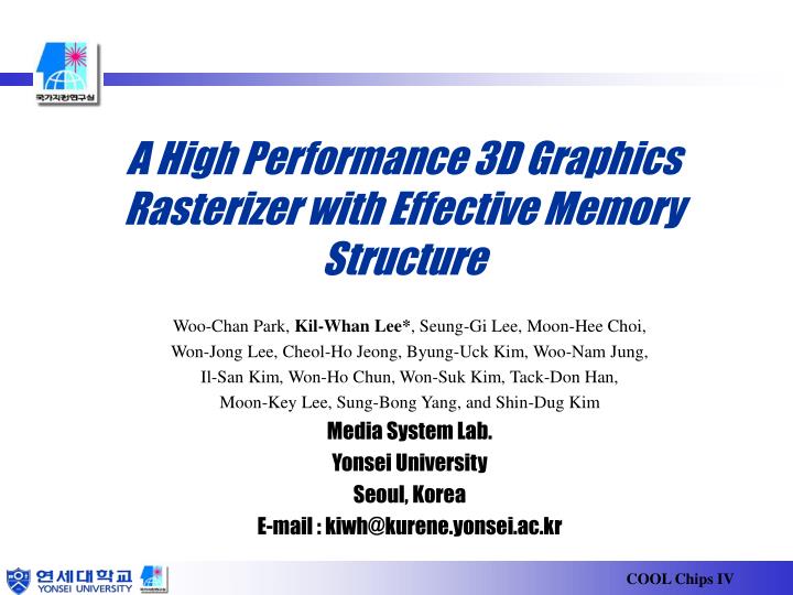 a high performance 3d graphics rasterizer with effective memory structure