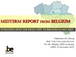 Midterm report from Belgium - slide 1