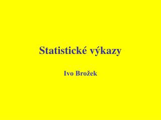 statistick v kazy