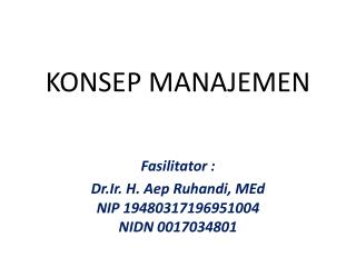 konsep manajemen