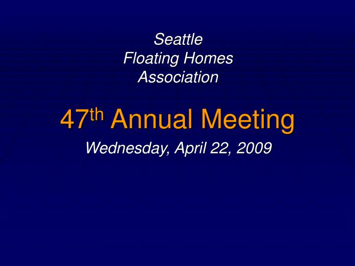 seattle floating homes association