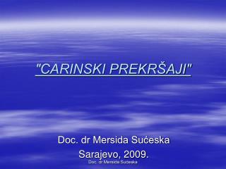 carinski prekr aji