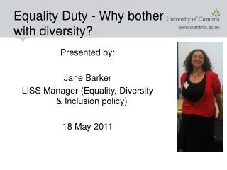 Equality Duty - Why bother with diversity?