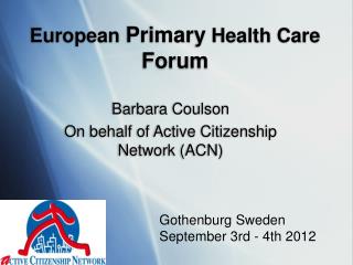 European Primary Health Care Forum